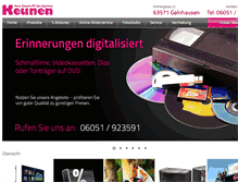 Tablet Screenshot of keunen.de